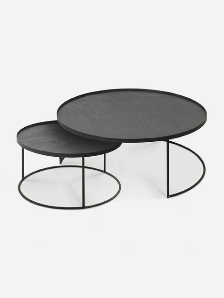 SET TABLES BASSES  - ETHNICRAFT -  Black , Home design Bensimon