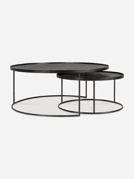 SET TABLES BASSES  - ETHNICRAFT -  Black , Home design Bensimon