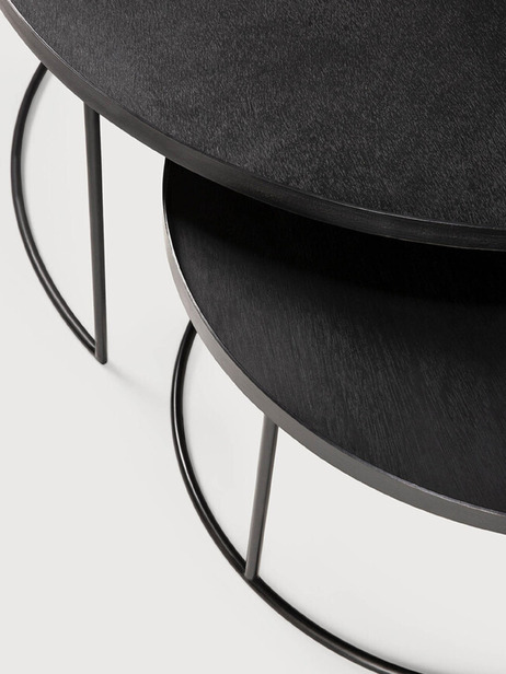SET TABLES BASSES  - ETHNICRAFT -  Black , Home design Bensimon