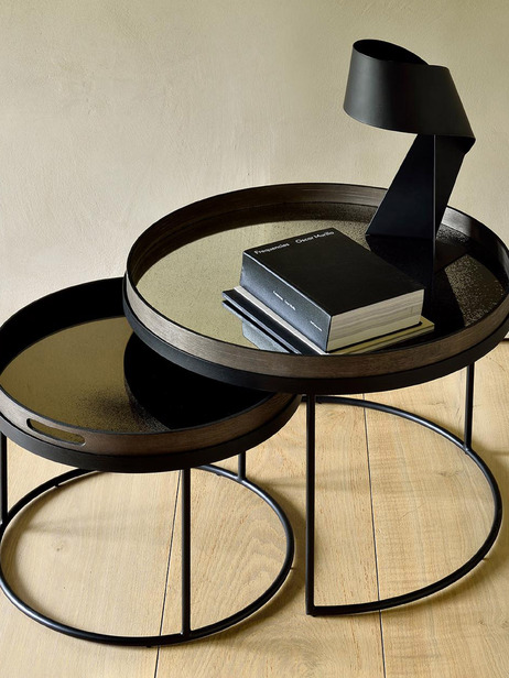SET TABLES BASSES  - ETHNICRAFT -  Black , Home design Bensimon