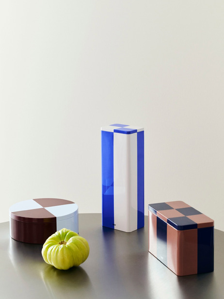 BOITE EN METAL RONDE BORDEAUX/CIEL - HAY -  Bordeaux , Home design Bensimon