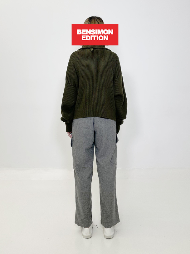 PULL GREGO BENSIMON EDITION -  Khaki , Ready-to-wear Bensimon