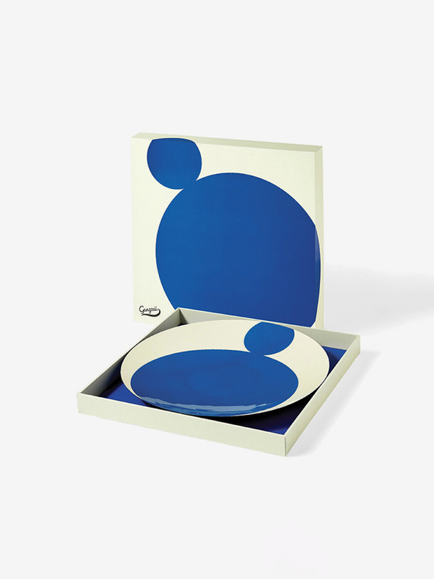 PLATEAU ARRONDI WAVE - GANGZAI -  Blue , Home design Bensimon