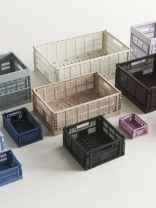 SET DE 2 MINI CAISSES CRATE WARM GREY - HAY - Grey , Home design Bensimon