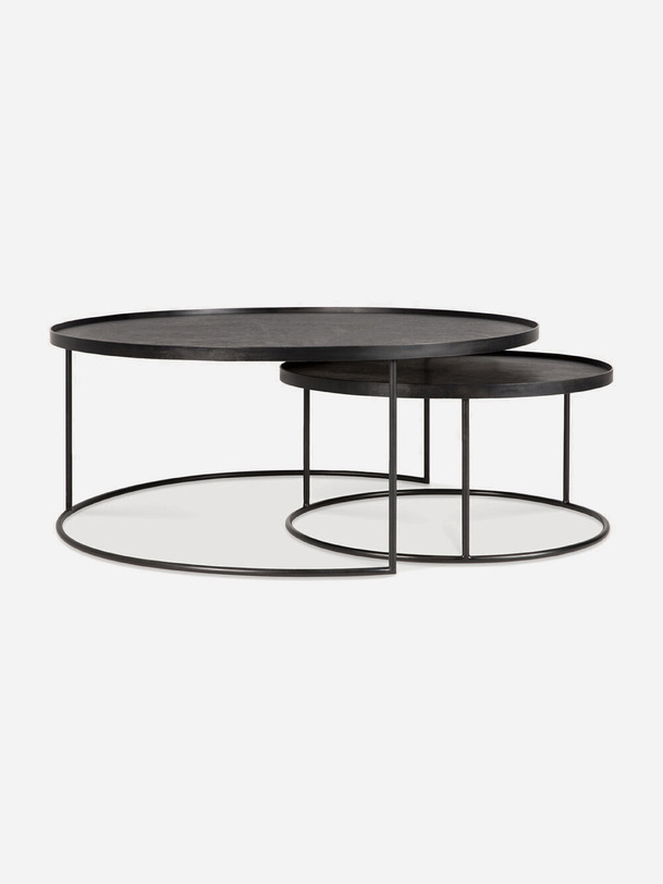 SET TABLES BASSES - ETHNICRAFT - Black , Home design Bensimon