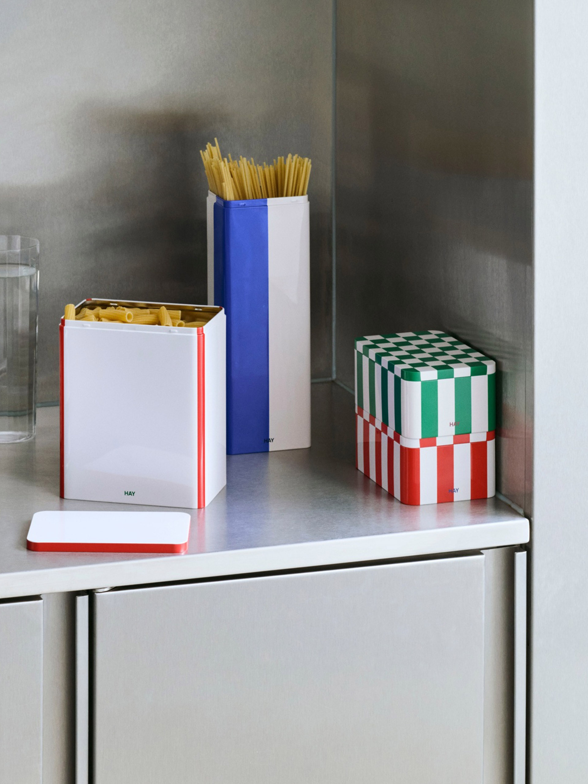 BOITE EN METAL VERT/BLANC - HAY - Green , Home design Bensimon