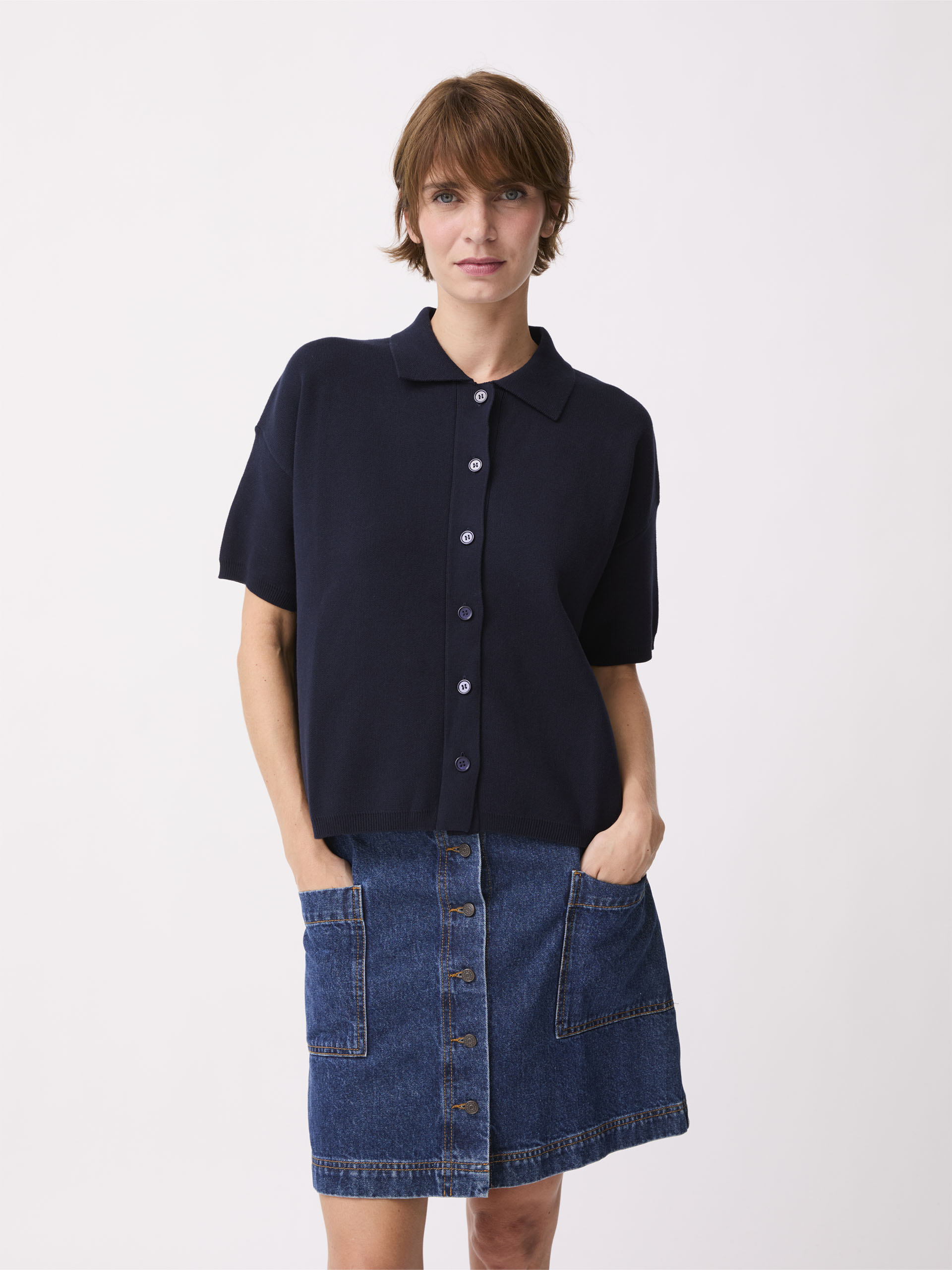 PHILOMENE POLO -  Bleu nuit , Ready-to-wear Bensimon