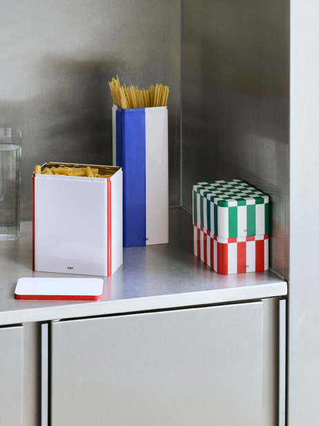 BOITE EN METAL VERT/BLANC - HAY -  Green , Home design Bensimon