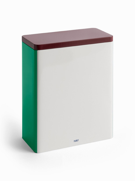 BOITE EN METAL TRICOLORE MARRON/VERT/BLANC - HAY -  Multicolored , Home design Bensimon
