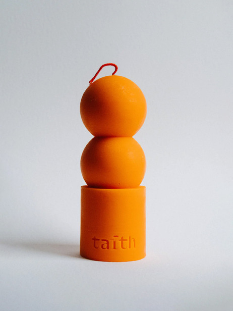 LILU CANDLE - TAITH -  Orange , Home design Bensimon