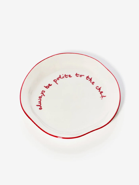 ASSIETTE BE POLITE TO THE CHEF - THE ECLECTIC LIFESTYLE -  Red , Home design Bensimon