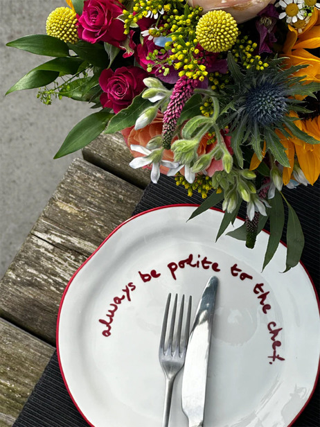 ASSIETTE BE POLITE TO THE CHEF - THE ECLECTIC LIFESTYLE -  Red , Home design Bensimon