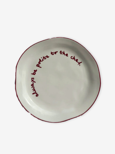 ASSIETTE BE POLITE TO THE CHEF - THE ECLECTIC LIFESTYLE -  Red , Home design Bensimon