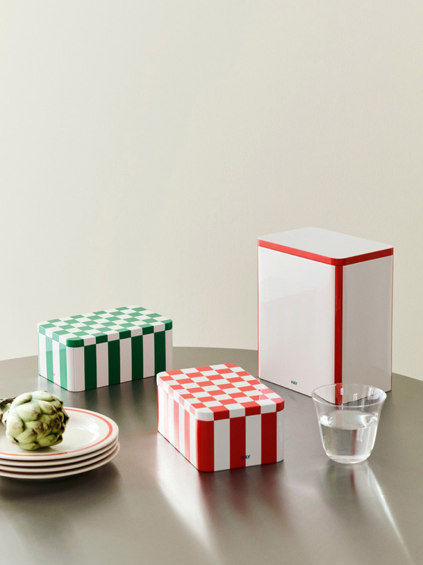 BOITE EN METAL VERT/BLANC - HAY - Green , Home design Bensimon