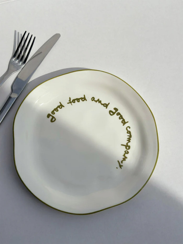 ASSIETTE GOOD FOOD GOOD COMPANY - THE ECLECTIC LIFESTYLE -  Green , Home design Bensimon