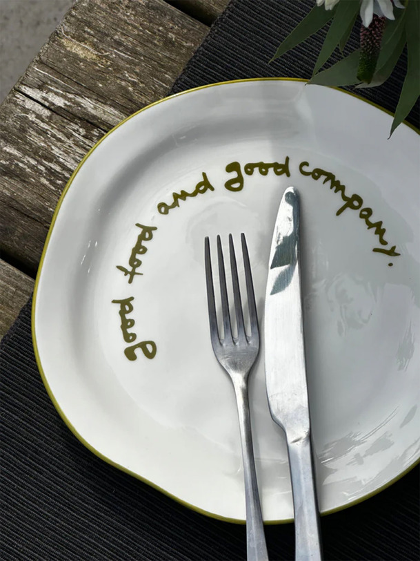 ASSIETTE GOOD FOOD GOOD COMPANY - THE ECLECTIC LIFESTYLE -  Green , Home design Bensimon
