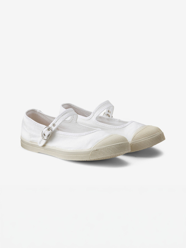 WOMEN'S BABIES TENNIS SHOES -  White , Tennis & Shoes Bensimon