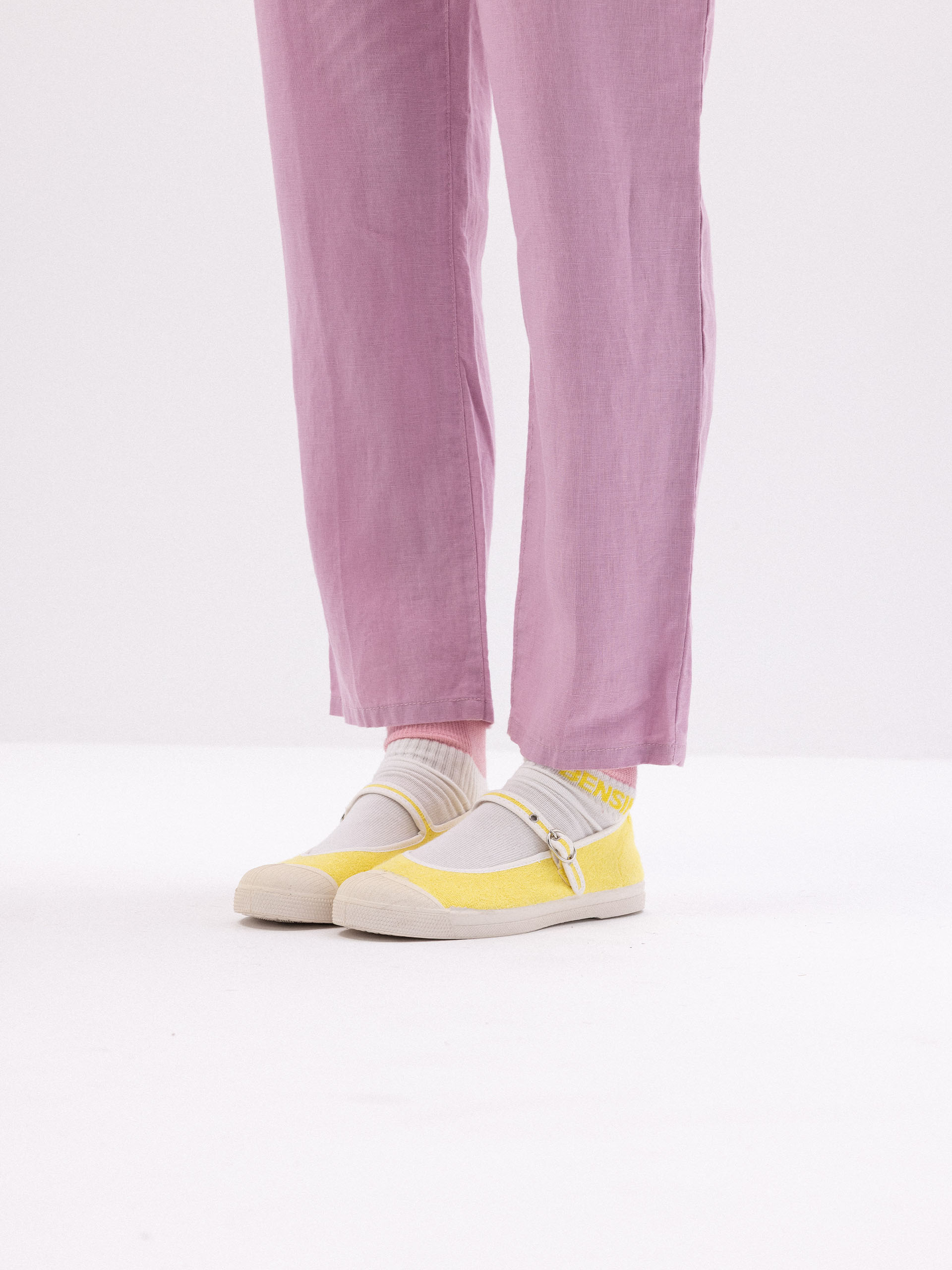 WOMEN'S TERRY-SIDE BABIES TENNIS SHOES -  Yellow , Tennis & Shoes Bensimon
