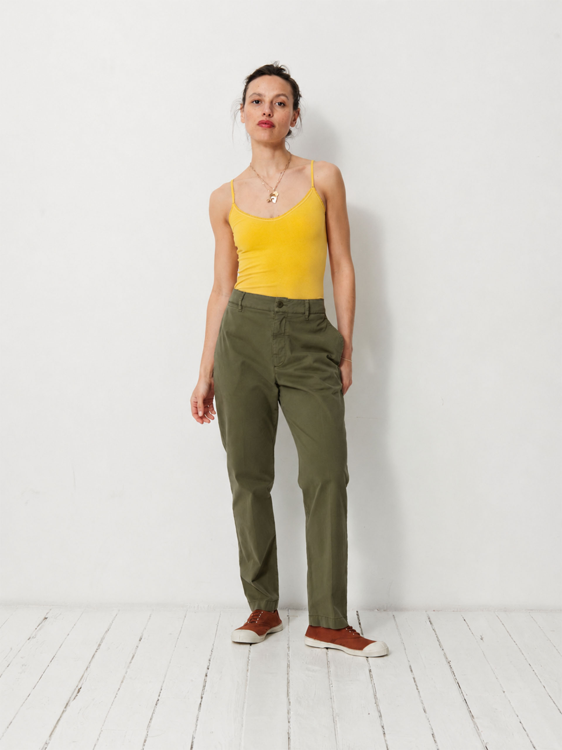 BEGONIA TROUSERS -  Khaki , Ready-to-wear Bensimon