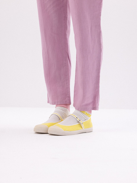 WOMEN'S TERRY-SIDE BABIES TENNIS SHOES -  Yellow , Tennis & Shoes Bensimon