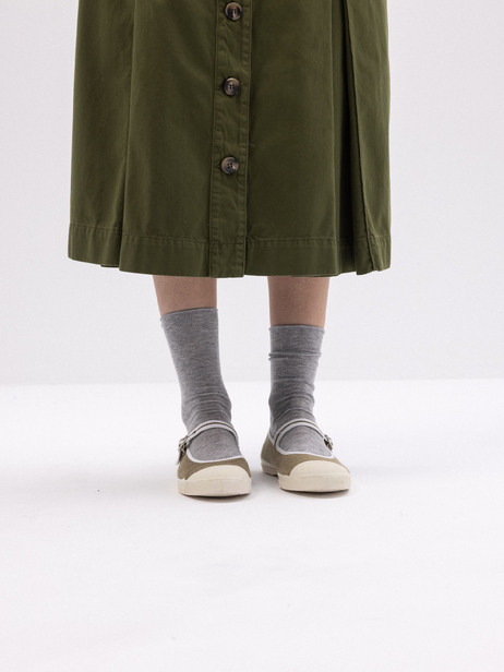 WOMEN'S TERRY-SIDE BABIES TENNIS SHOES -  Khaki , Tennis & Shoes Bensimon