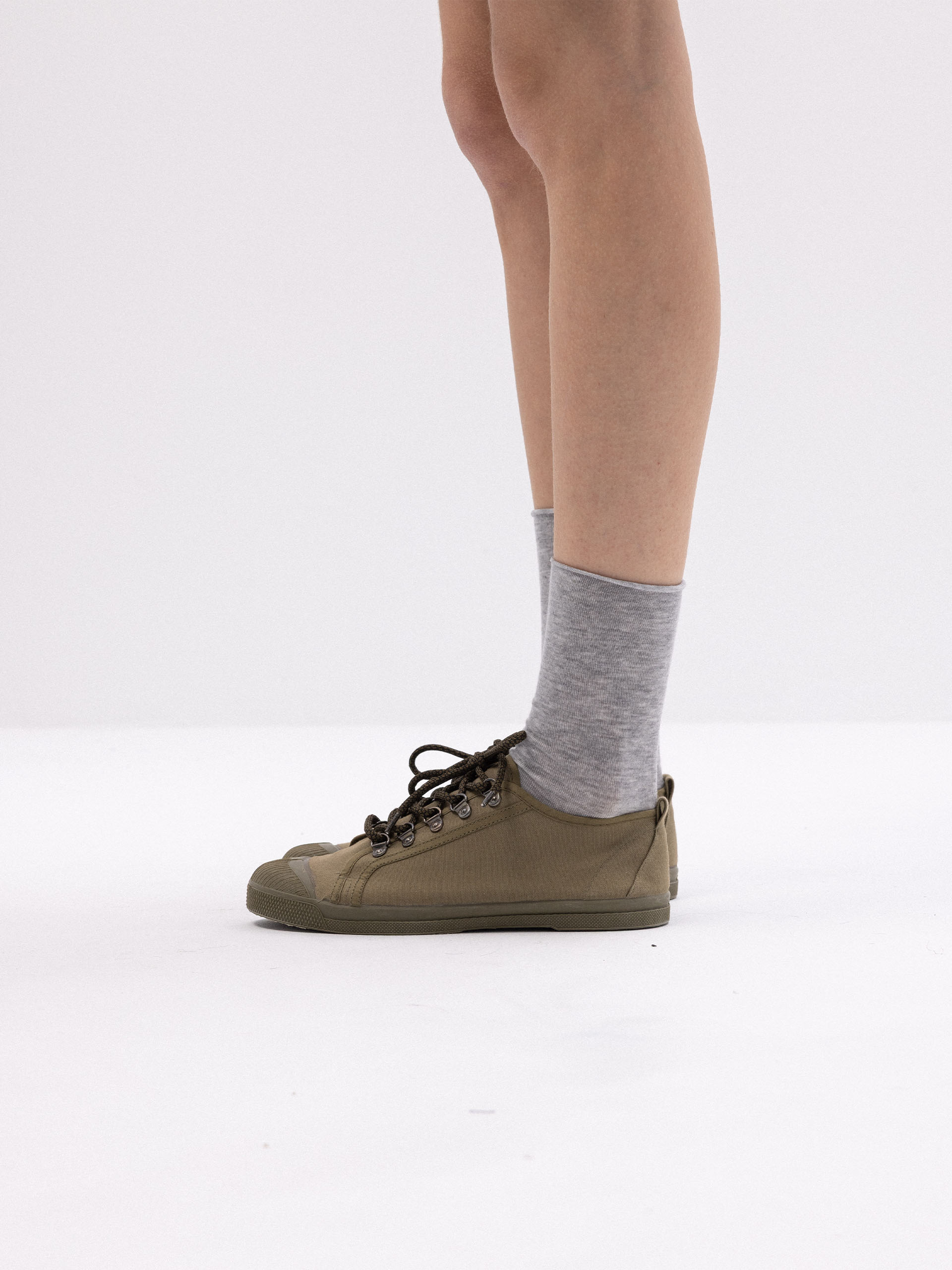 WOMEN'S LIVY COLOR TRECK LACE-UP TENNIS SHOES - Khaki , Tennis & Shoes Bensimon