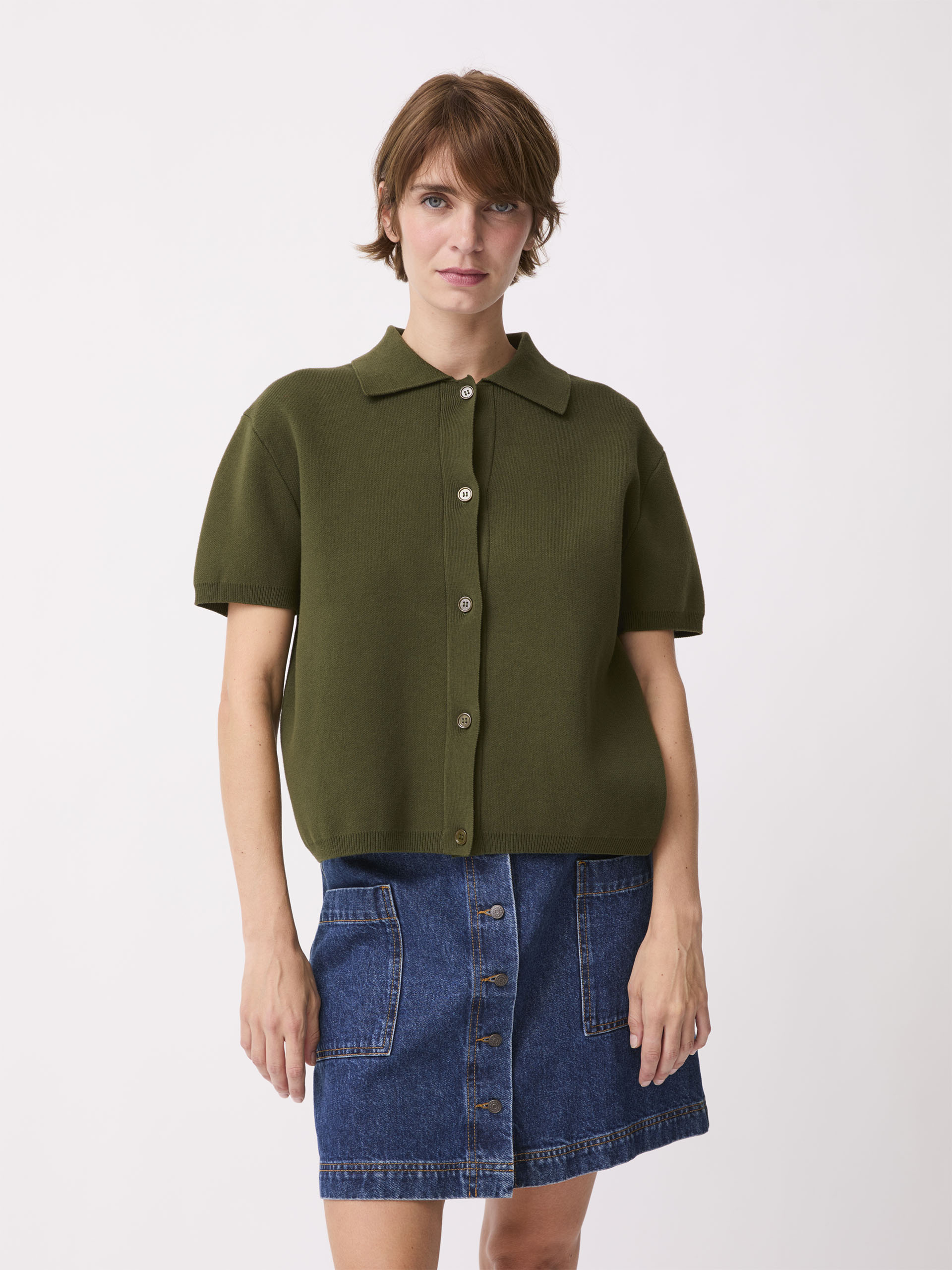 PHILOMENE POLO -  Khaki , Ready-to-wear Bensimon