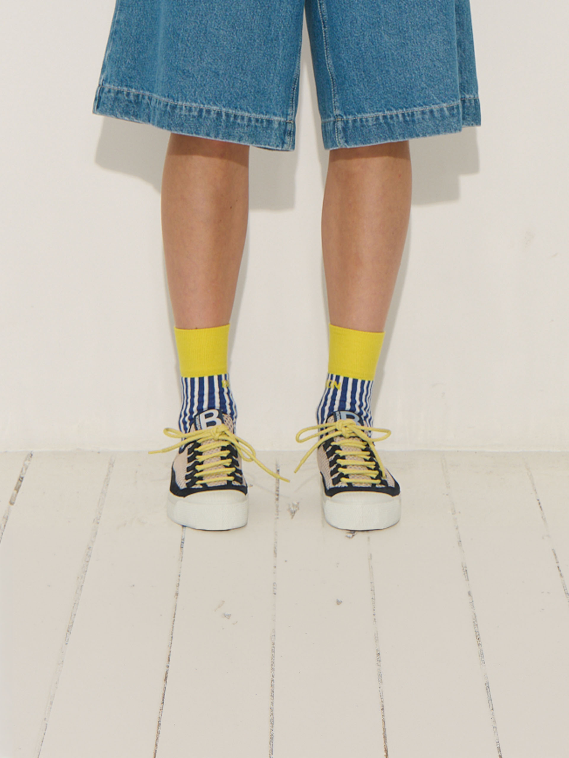 B79 ROMY TENNIS SHOES PONY MESH -  White-navy , Tennis & Shoes Bensimon