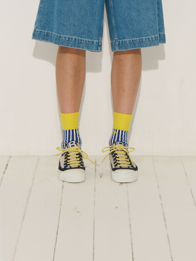 B79 ROMY TENNIS SHOES PONY MESH -  White-navy , Tennis & Shoes Bensimon