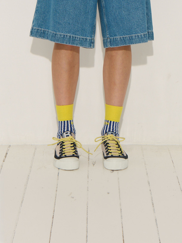 B79 ROMY TENNIS SHOES PONY MESH -  White-navy , Tennis & Shoes Bensimon