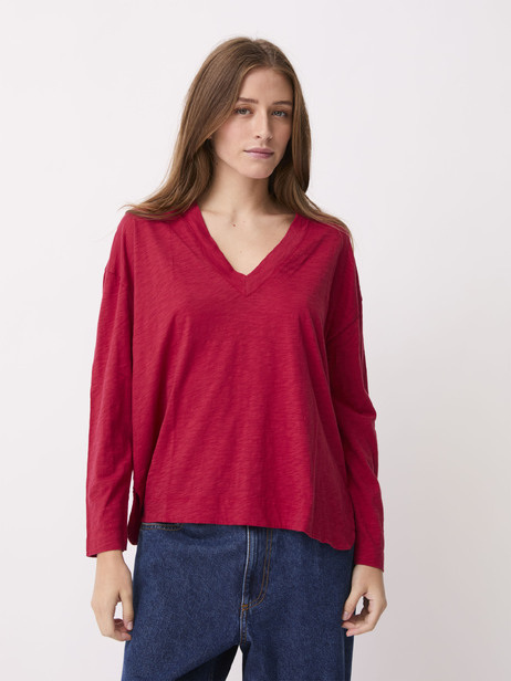 T-SHIRT PETRUSO -  Burgundy , Ready-to-wear Bensimon