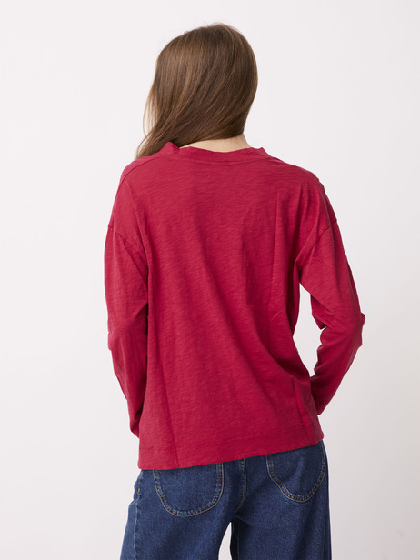 T-SHIRT PETRUSO -  Burgundy , Ready-to-wear Bensimon