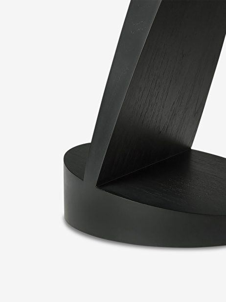 TEAK OBLIC BLACK SIDE TABLE D52 CM -  Black , Home design Bensimon