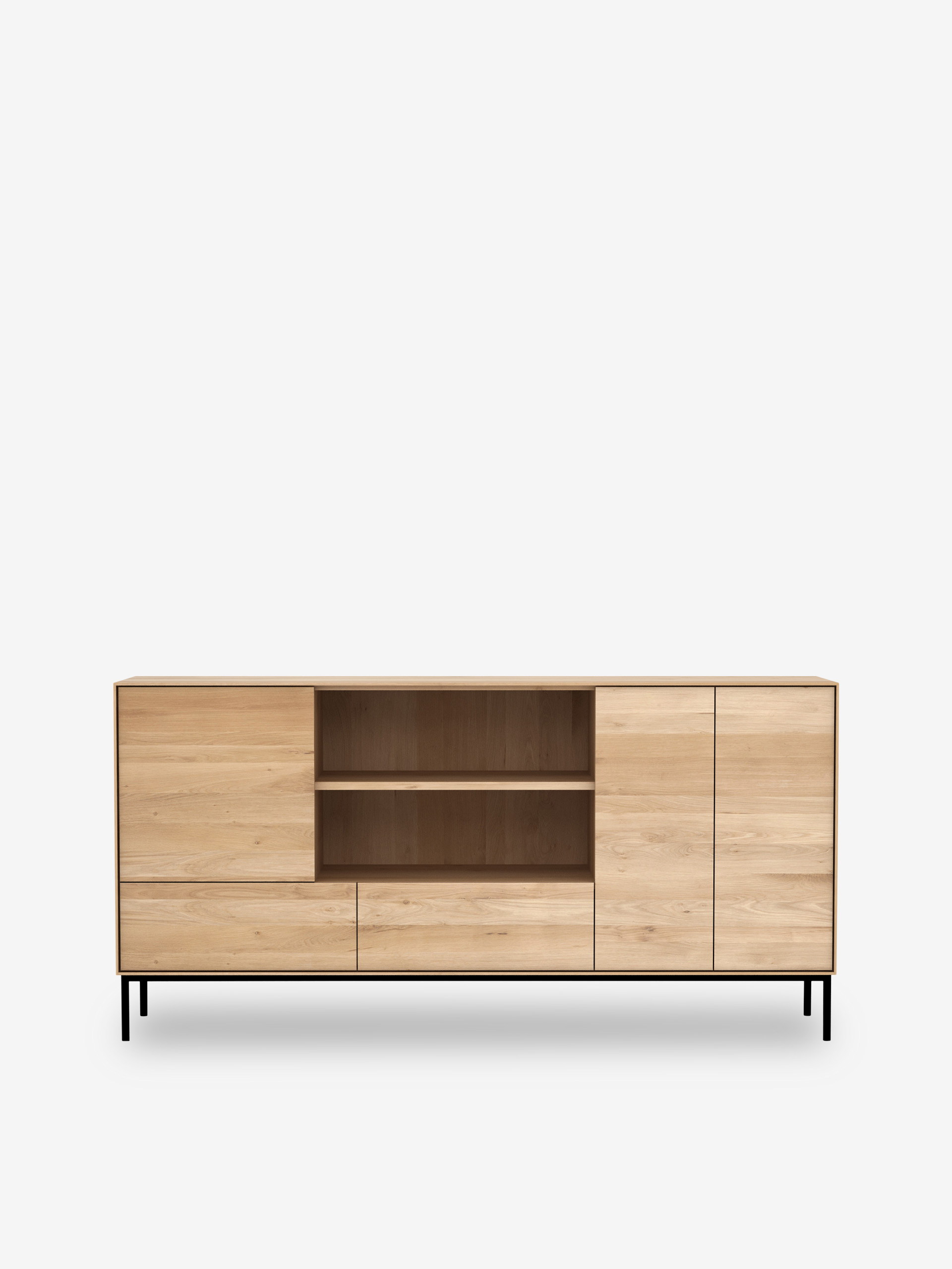 OAK  WHITEBIRD SIDEBOARD -3 DOORS 2 DRAWERS -  Light oak , Home design Bensimon
