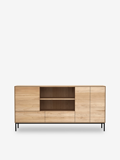 OAK  WHITEBIRD SIDEBOARD -3 DOORS 2 DRAWERS -  Light oak , Home design Bensimon
