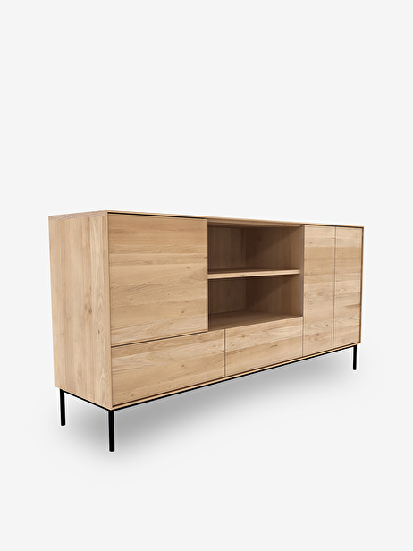 OAK  WHITEBIRD SIDEBOARD -3 DOORS 2 DRAWERS -  Light oak , Home design Bensimon